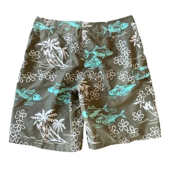 Columbia PFG Mens 36 Unlined Board Shorts Swim Trunk Fish Tropical Bottle Opener - Picture 2 of 8